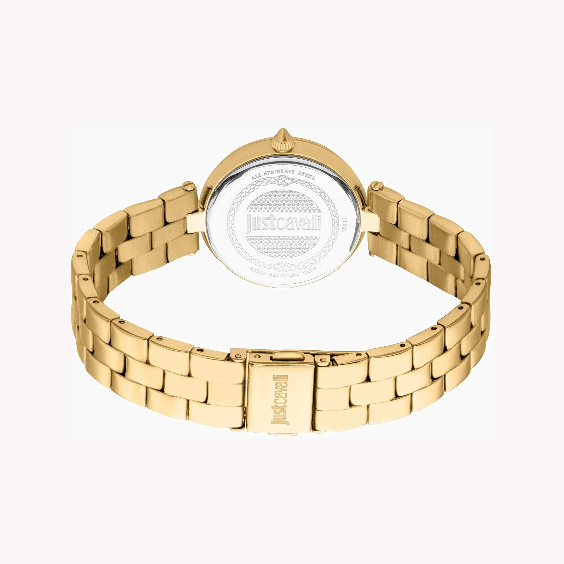 Just Cavalli Women's Gold Stainless Steel Watch, Silver Dial | Jc1l241m0055