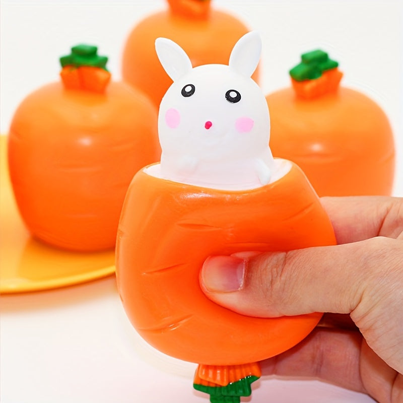 2Pcs Carrot Bunny Squeeze Toy For Kids And Adults