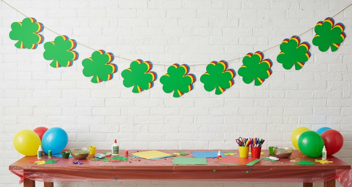 SHAPES ETC. Shamrock Bright Neon Assorted Color Small Cut-Outs- 3” x 3”