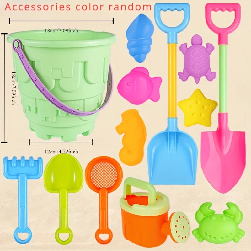 Children’S Sand Shovel And Beach Toy Set (13 Pcs)