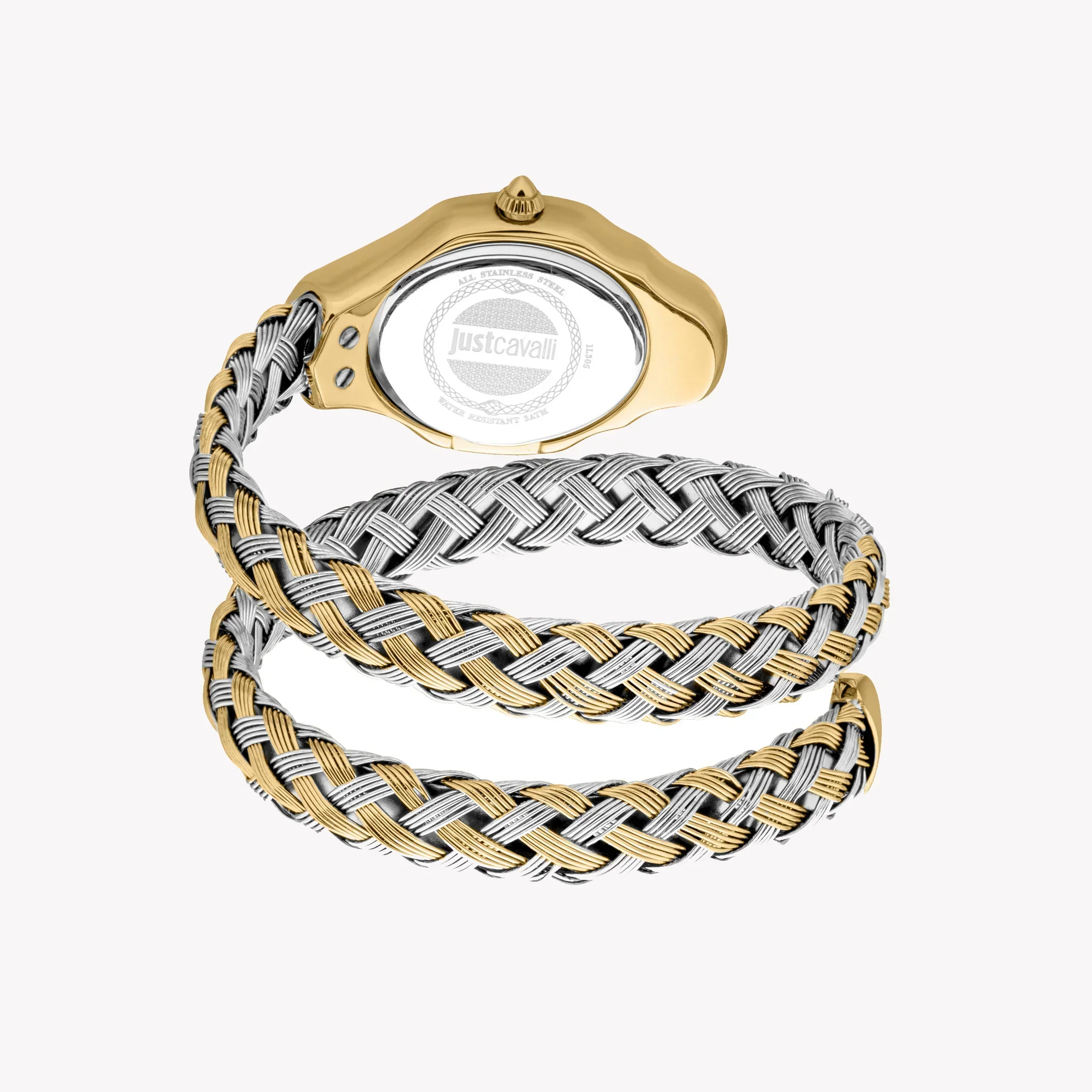 Just Cavalli Women's Gold Stainless Steel Watch, White Dial | Jc1l305m0055