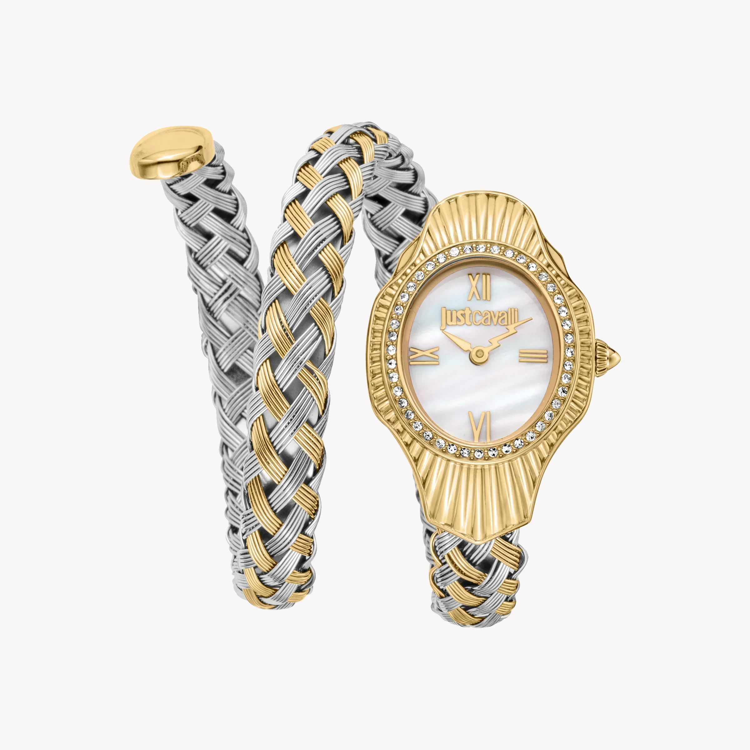 Just Cavalli Women's Gold Stainless Steel Watch, White Dial | Jc1l305m0055