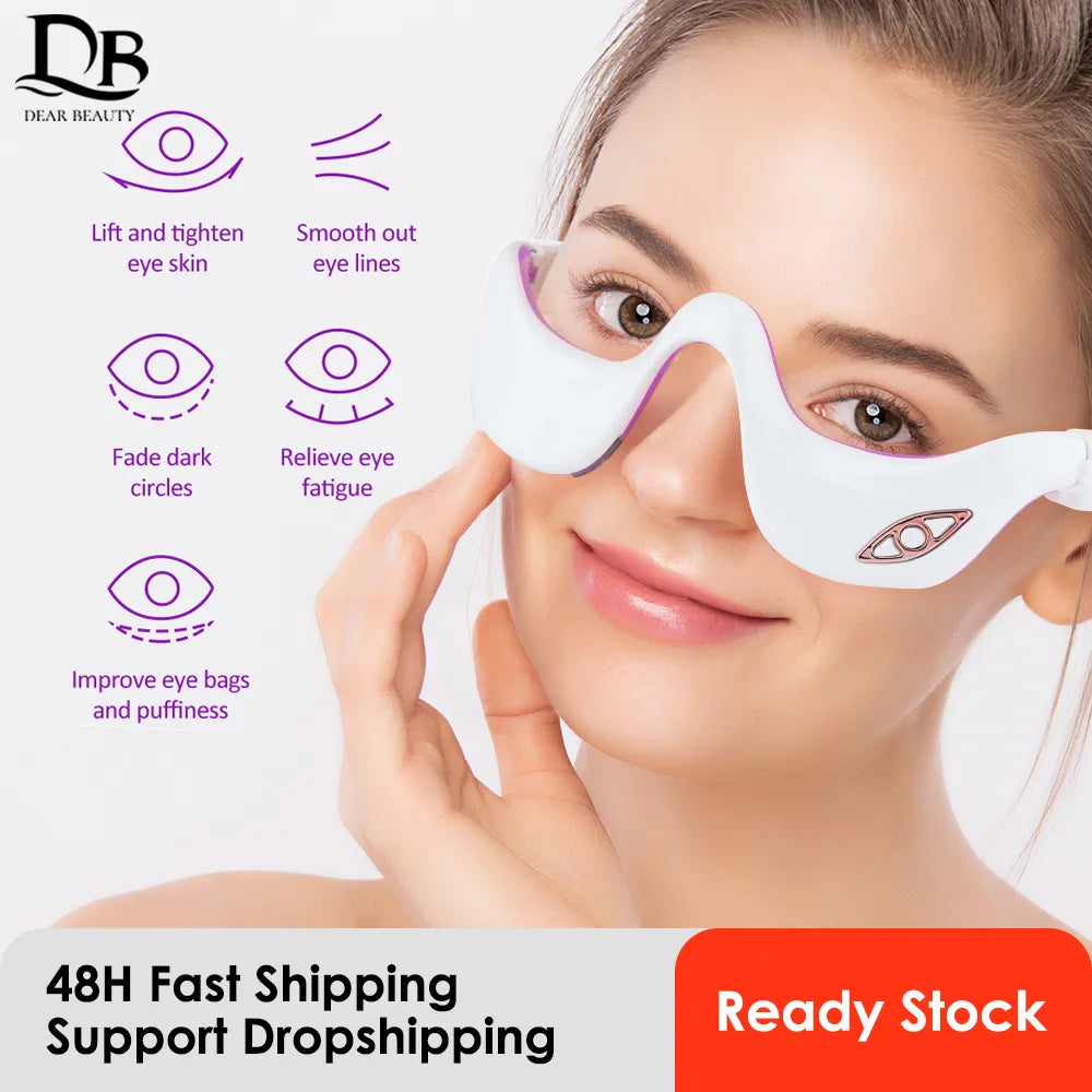 EMS Microcurrent Pulse Eye Massager with Heating Therapy for Fatigue Relief