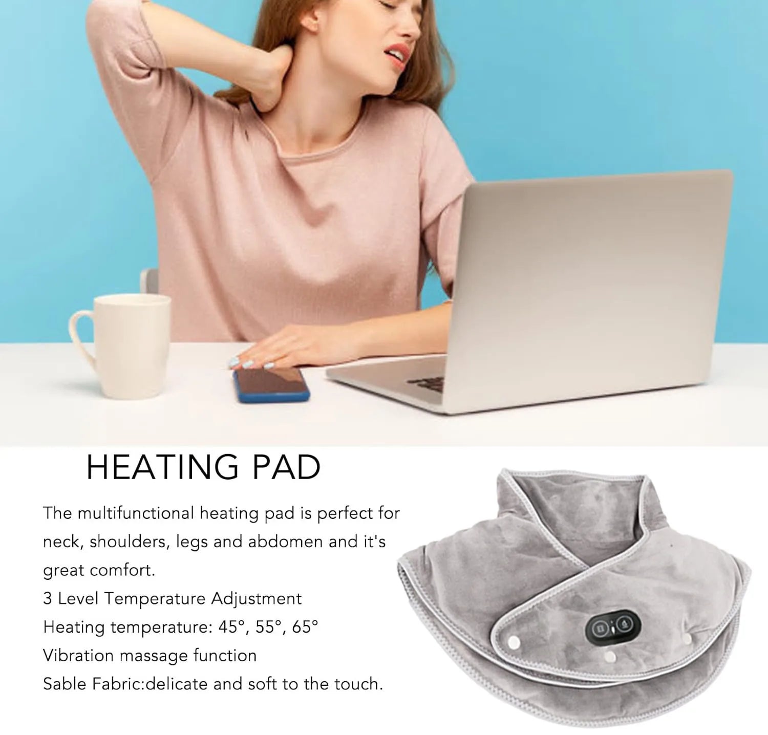 Electric Neck Shoulder Massager Grey