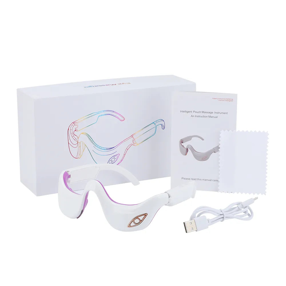EMS Microcurrent Pulse Eye Massager with Heating Therapy for Fatigue Relief