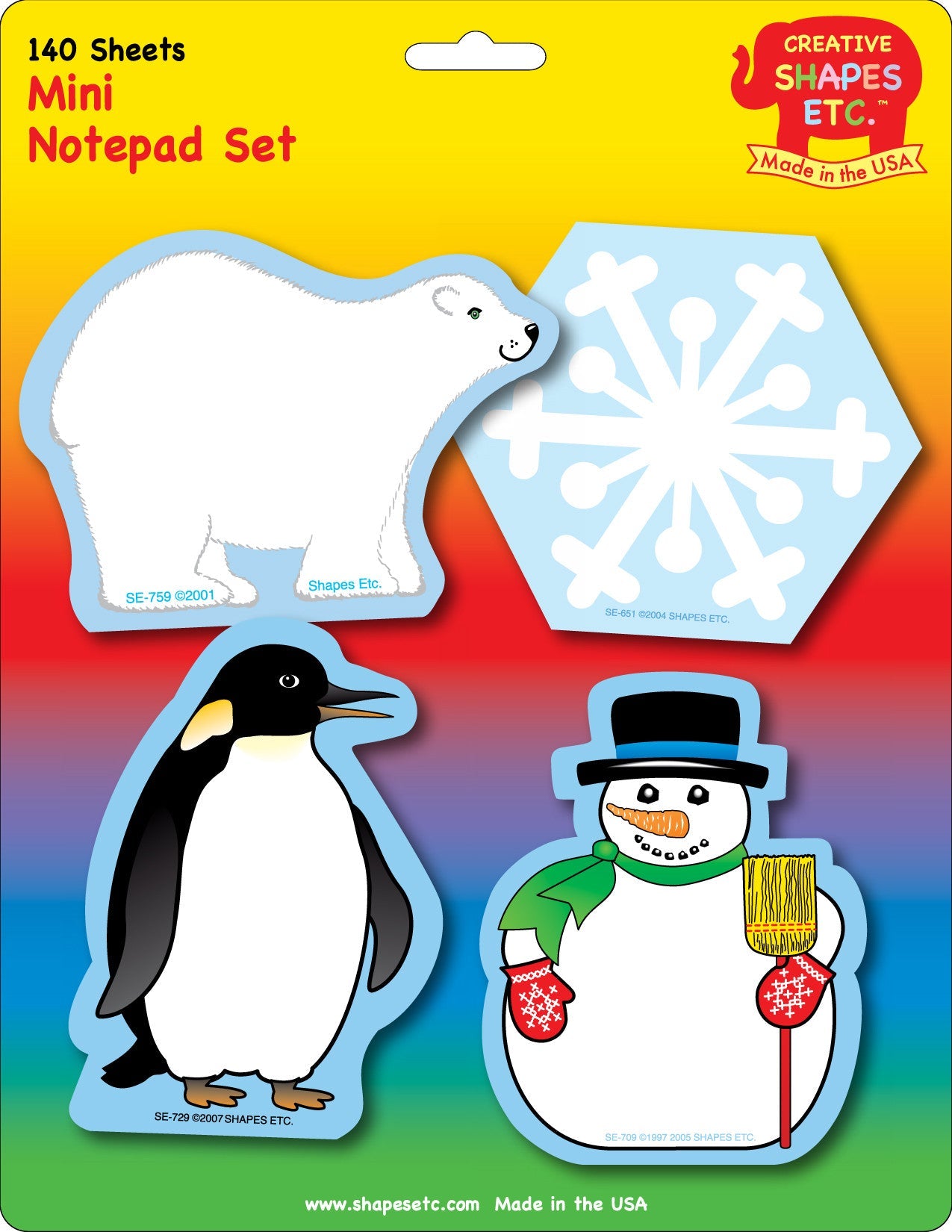 SHAPES ETC. Mini Notepad Set - Winter