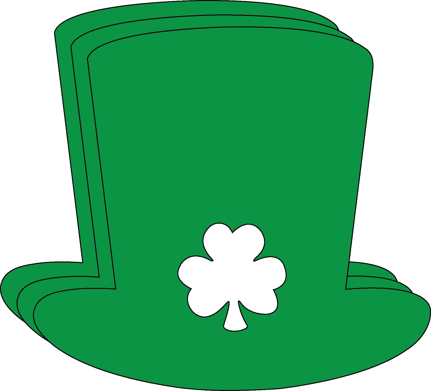 SHAPES ETC.  Irish Hat Single Color Creative Cut-Outs- 5.5”