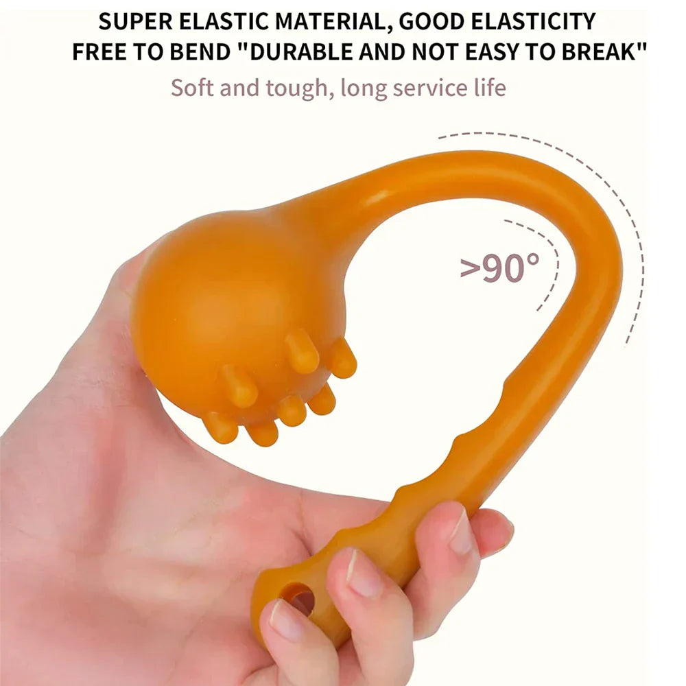 Silicone Manual Massage Hammer Percussion Therapy Stick Brown