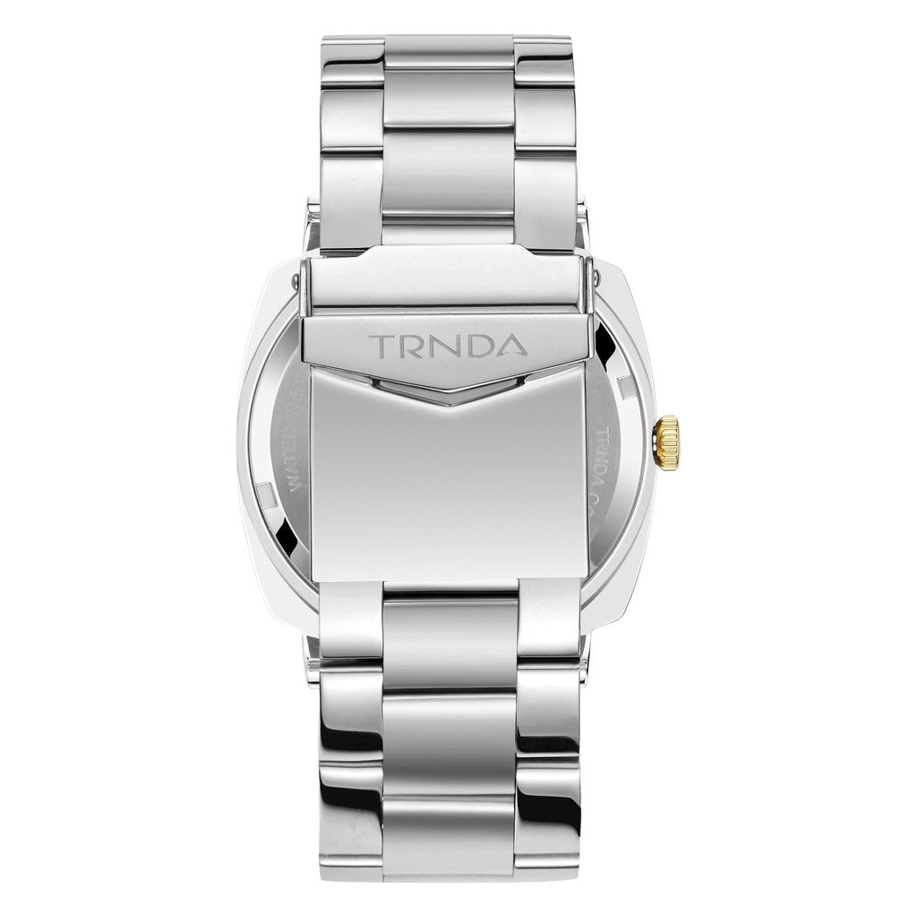 Trnda Men's Stainless Steel Watch, Silver Gradient Dial | Tr45ss