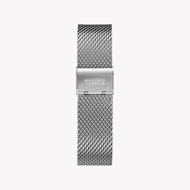 Timex Men's Silver Stainless Steel Watch, White Dial | Tw2r27100
