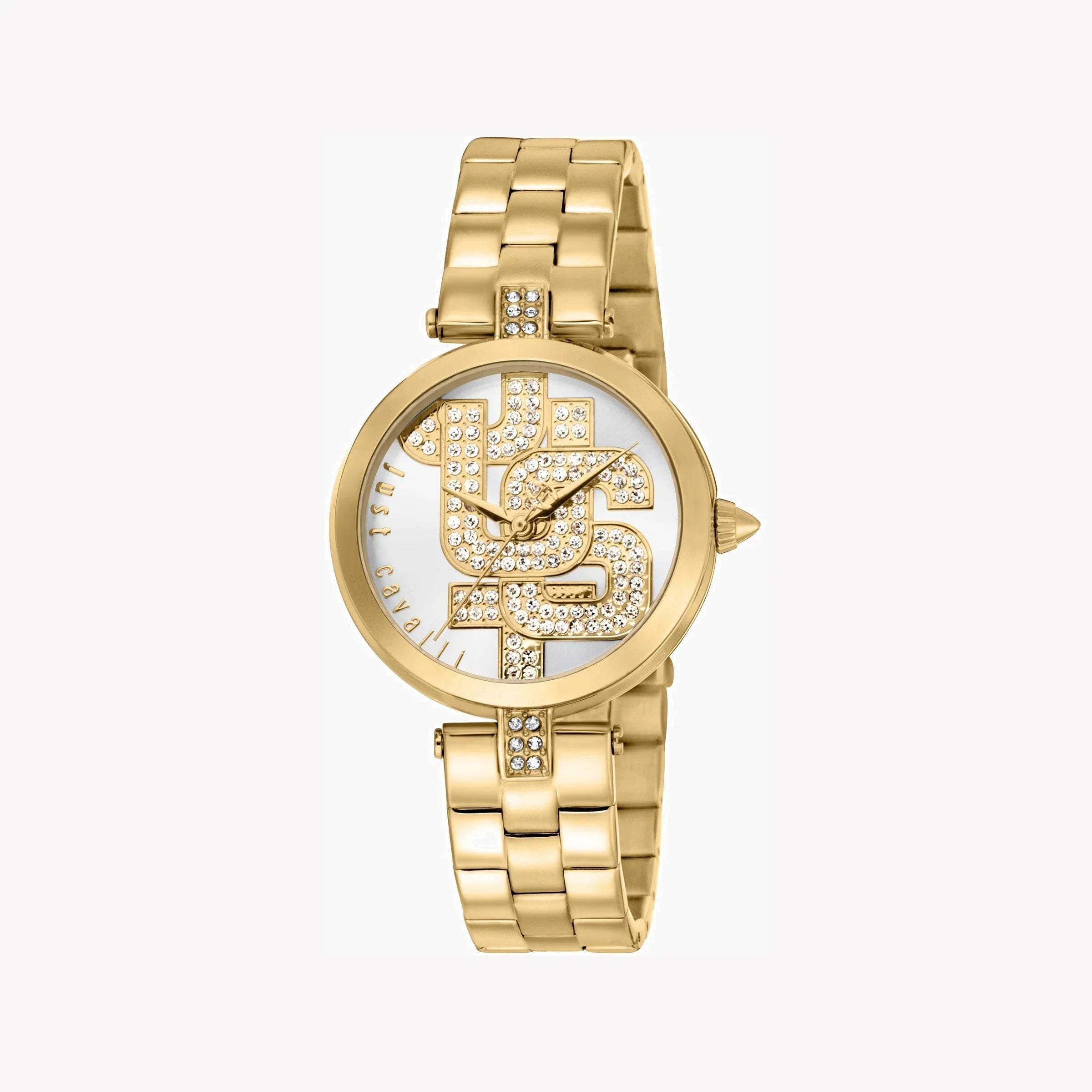 Just Cavalli Women's Gold Stainless Steel Watch, Silver Dial | Jc1l241m0055