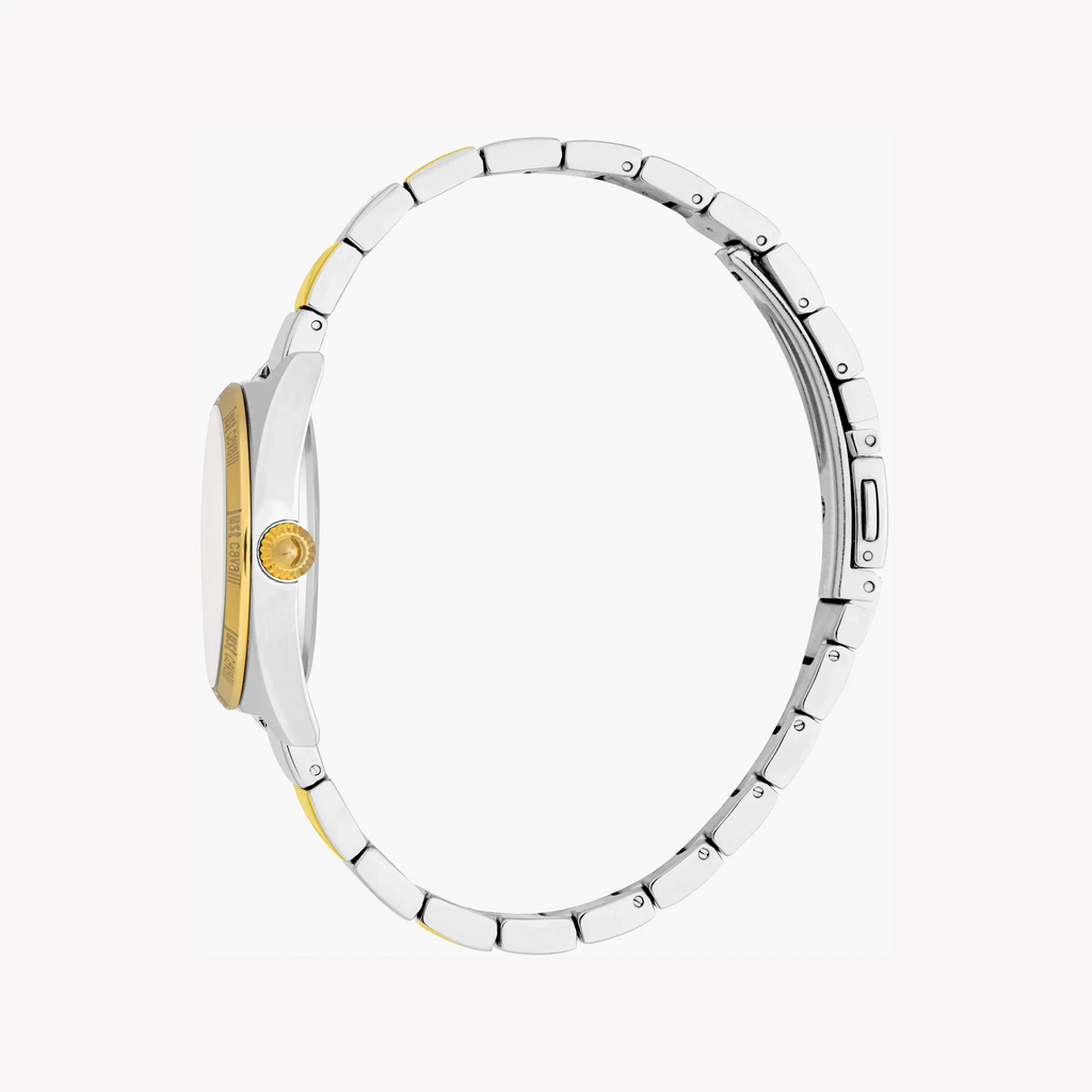 Just Cavalli Women's Two-Tone Watch, Silver Dial | Jc1l329m0075