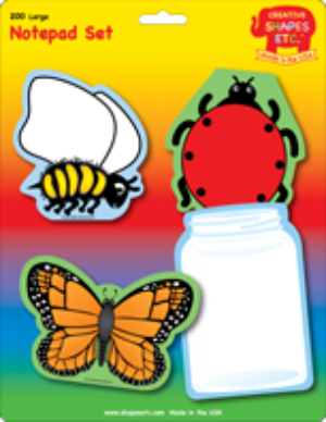 SHAPES ETC. Large Notepad Set - Insects