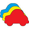 SHAPES ETC. Car Tri-Color Creative Cut-Outs- 5.5"