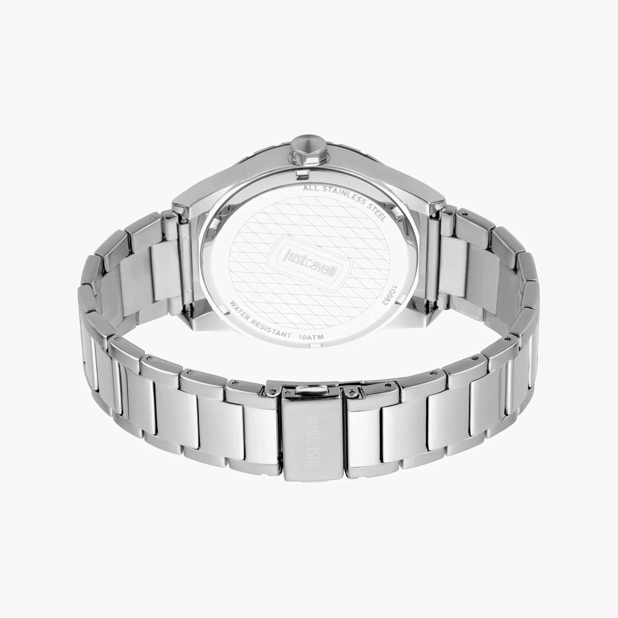 Just Cavalli Men's Silver Watch, Black Dial | Jc1g082m0545